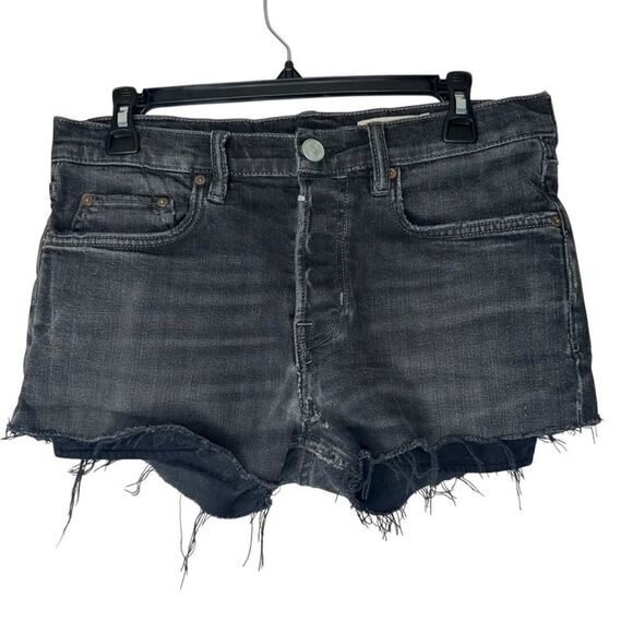|EUC| ALL SAINTS Cigarette Button Fly Mini Shorts - Picture 1 of 9